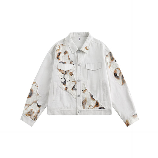 UNIKCOSA UrbanSoul LaceBurn Jacket Street Lace Splice π€