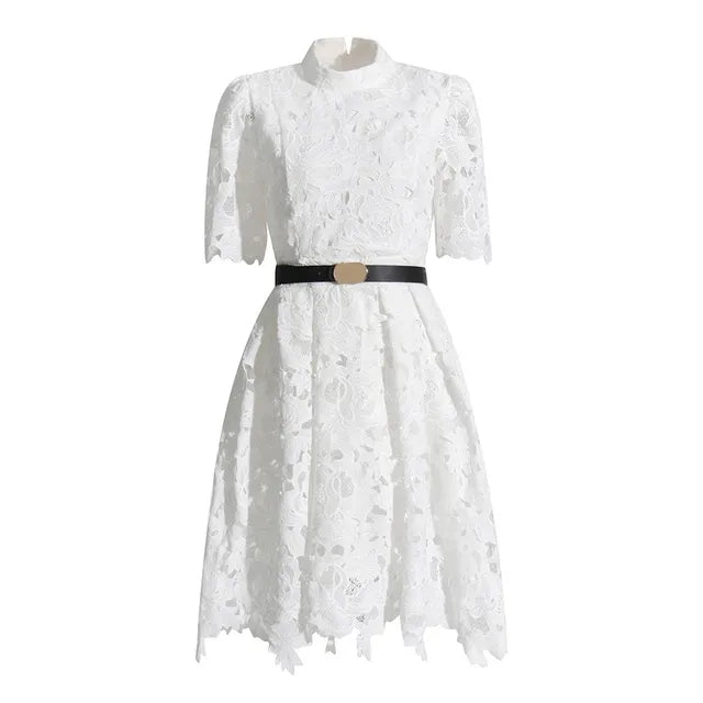 UNIKCOSA Velora Lace Waist Slimming Color Short Dress π«