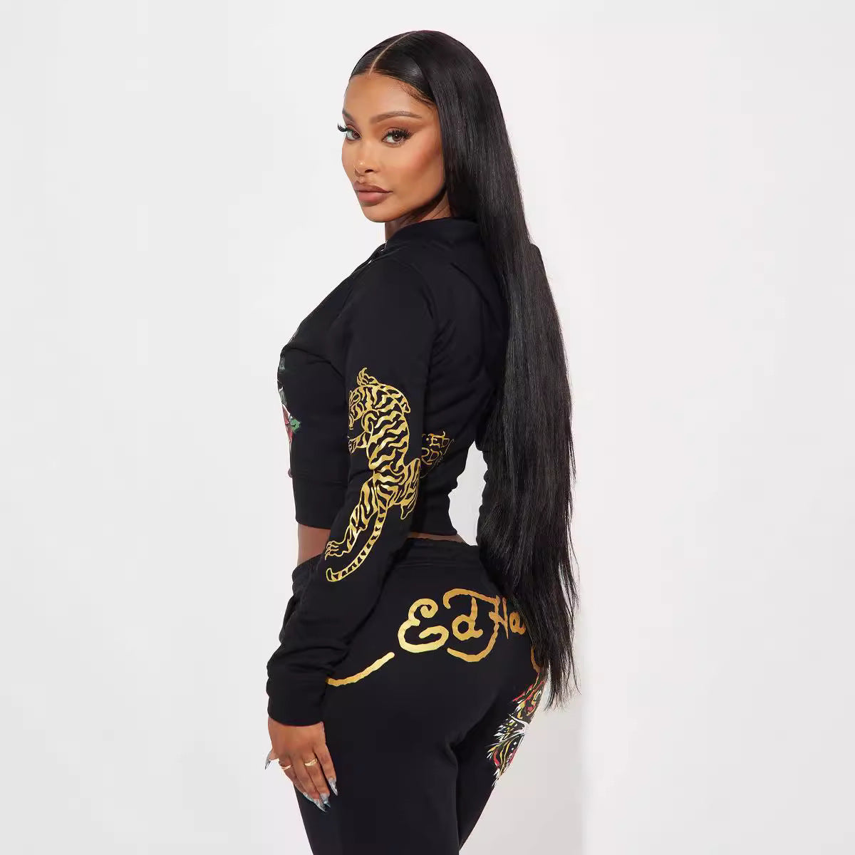 UNIKCOSA LuxeEase Printed Two-Piece Set Cartoon Skull 💫