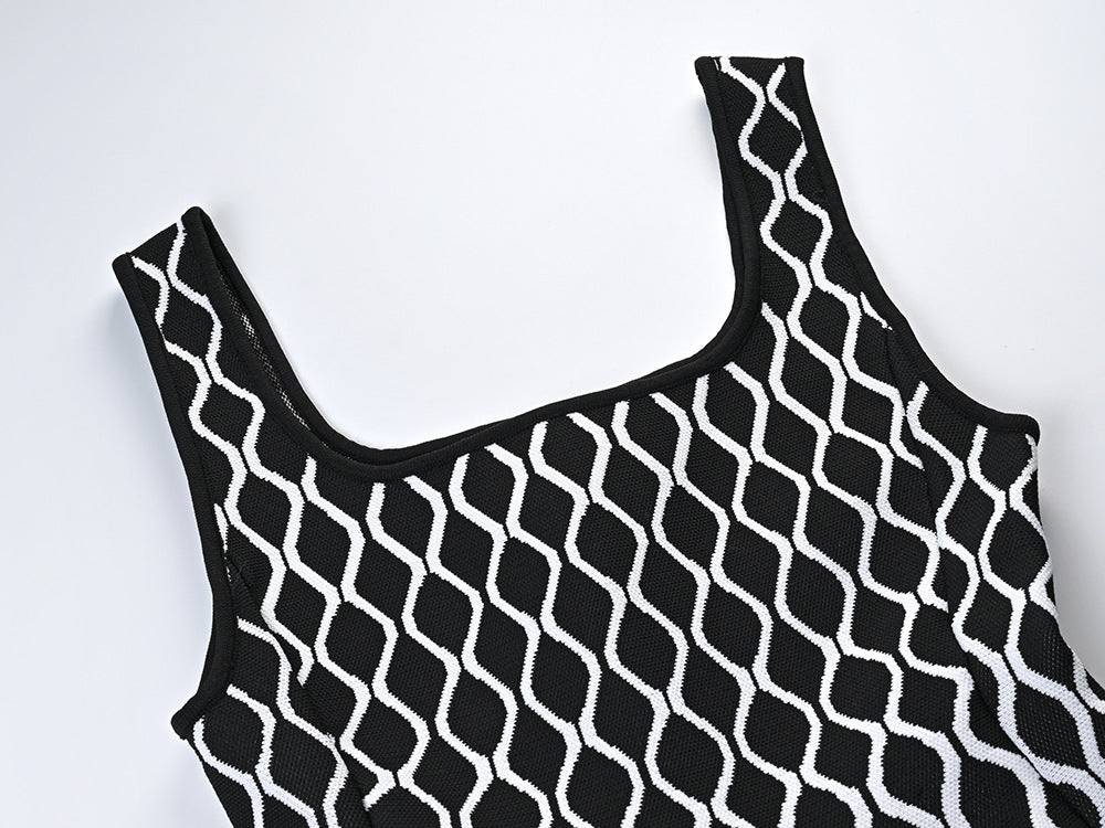 UNIKCOSA Velora Water Ripple Waist Cinching Suspender Dress💫