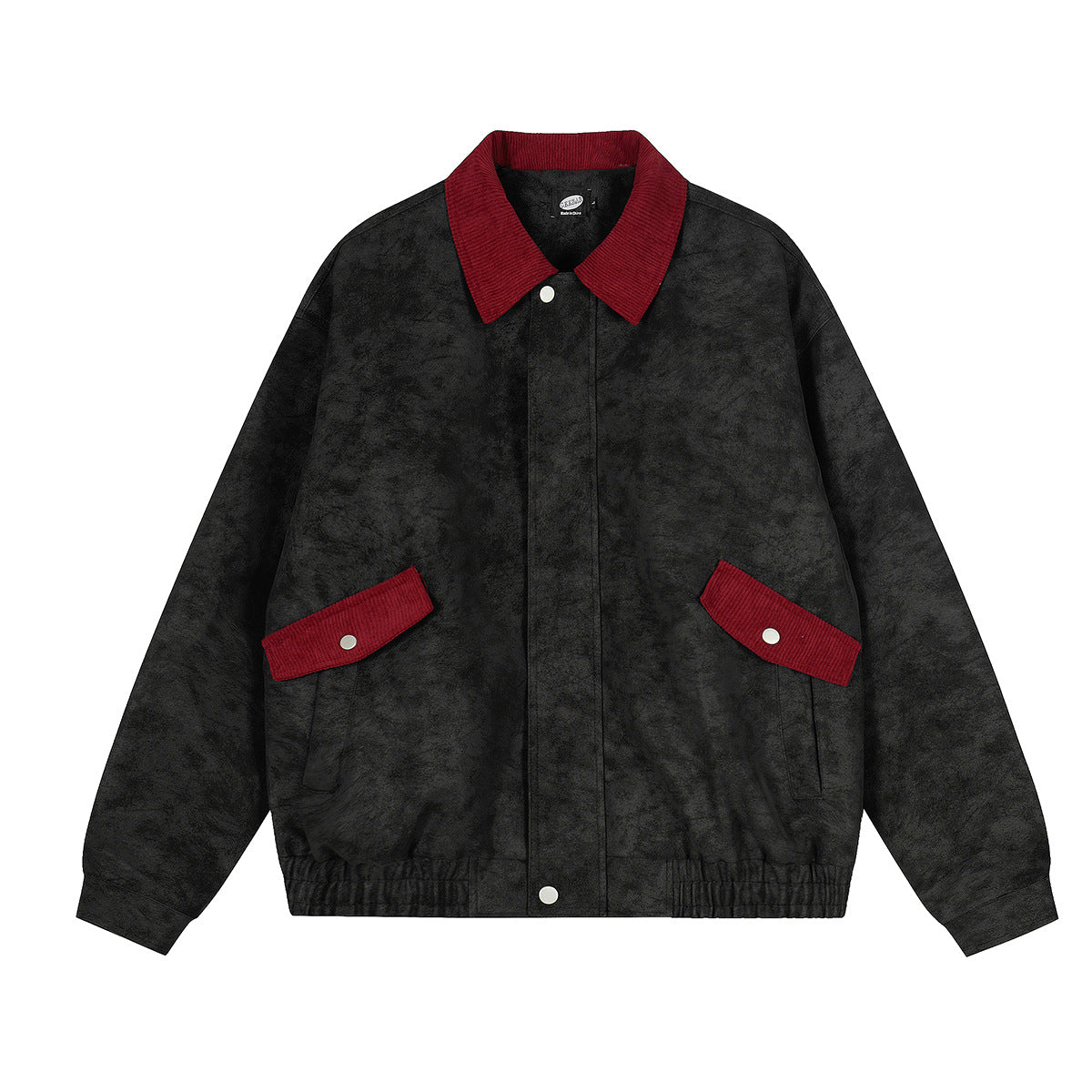 UNIKCOSA RetroMuse Color Block PU Leather Jacket 💫