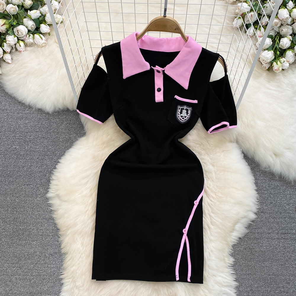 UNIKCOSA Velora Sheath Dress Black Matte Silk One Size π«