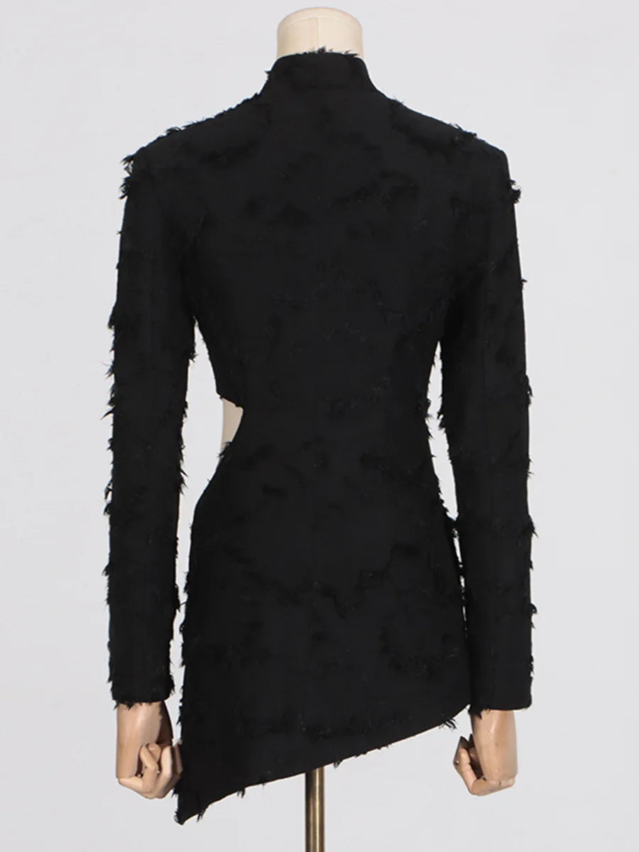 UNIKCOSA Velora V Sculpt Waist Cutout Cropped Blazer π«