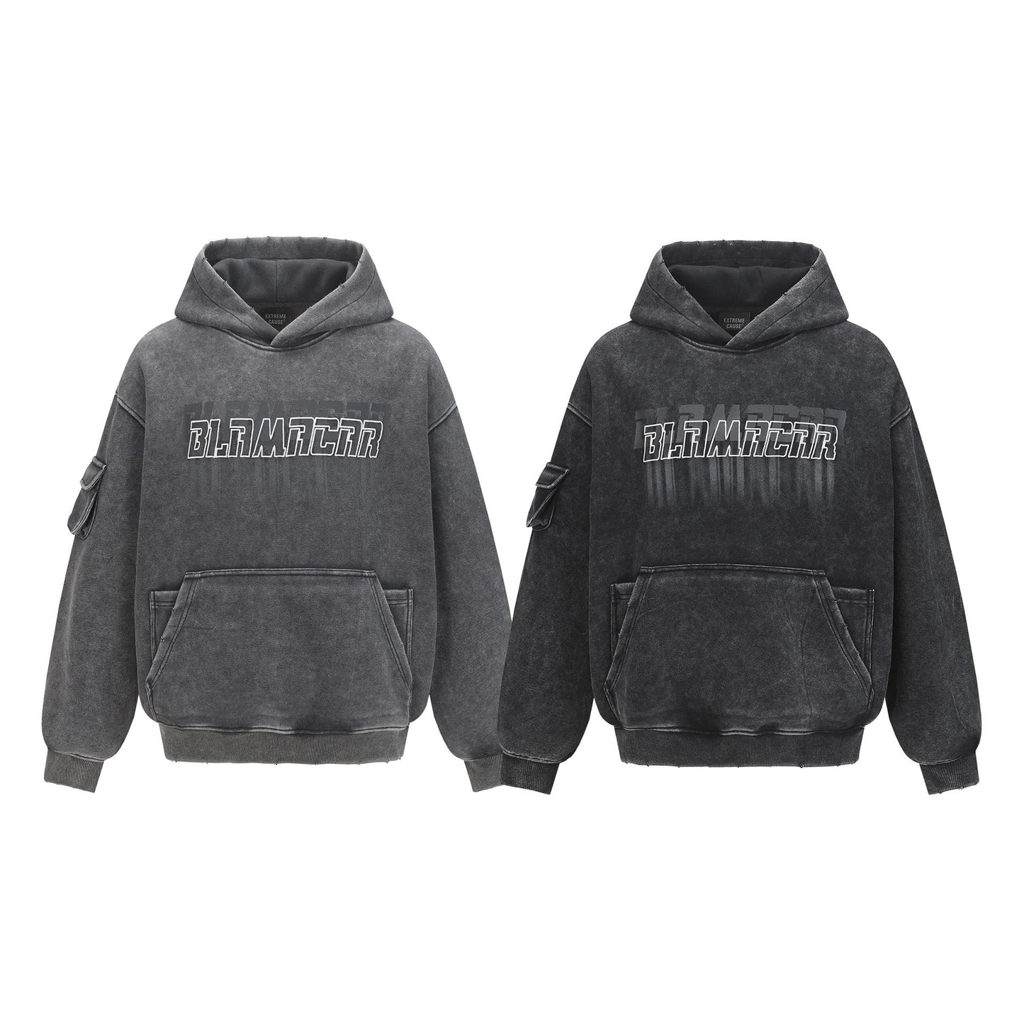 UNIKCOSA RetroMuse Vintage Letter-Washed Hooded Sweatshirt 💫