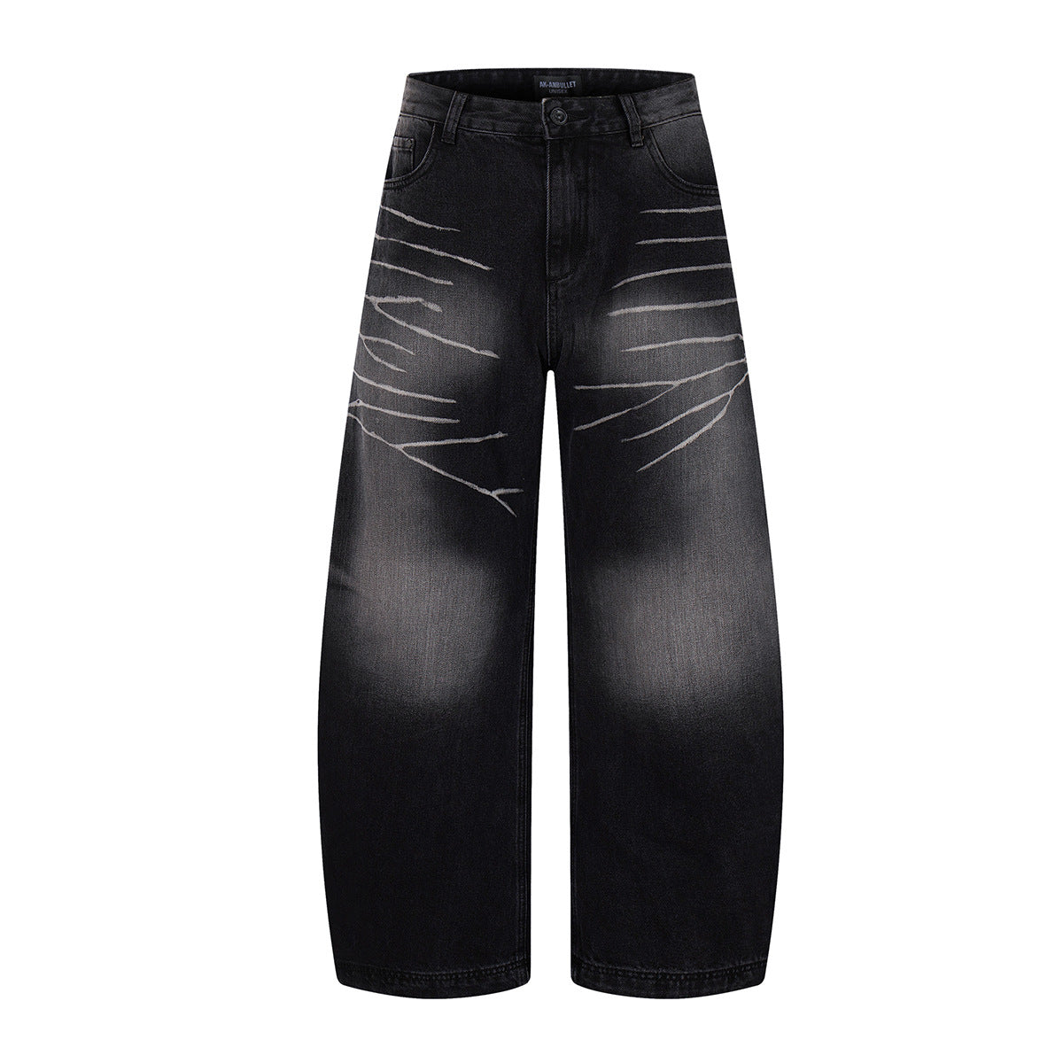 UNIKCOSA NoirFit CurveCut Denim Washed Black WideLeg Jeans💫