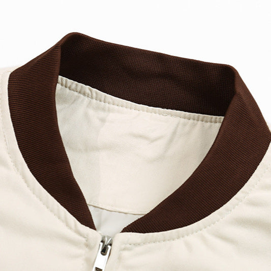 UNIKCOSA Velora Apricot Pilot Jacket Casual Zip Front 💫