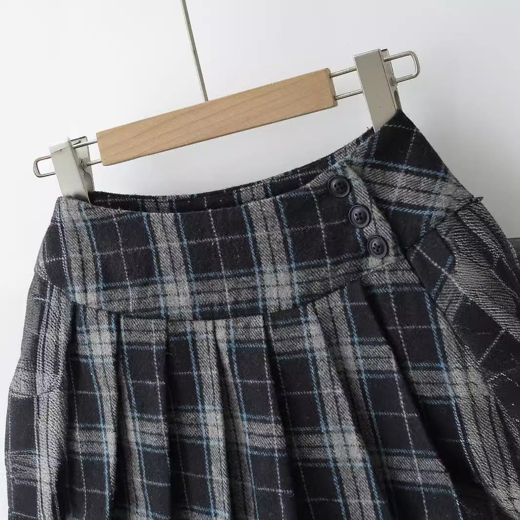 UNIKCOSA Velora Plaid High Waisted Aline Skirt Mini π«