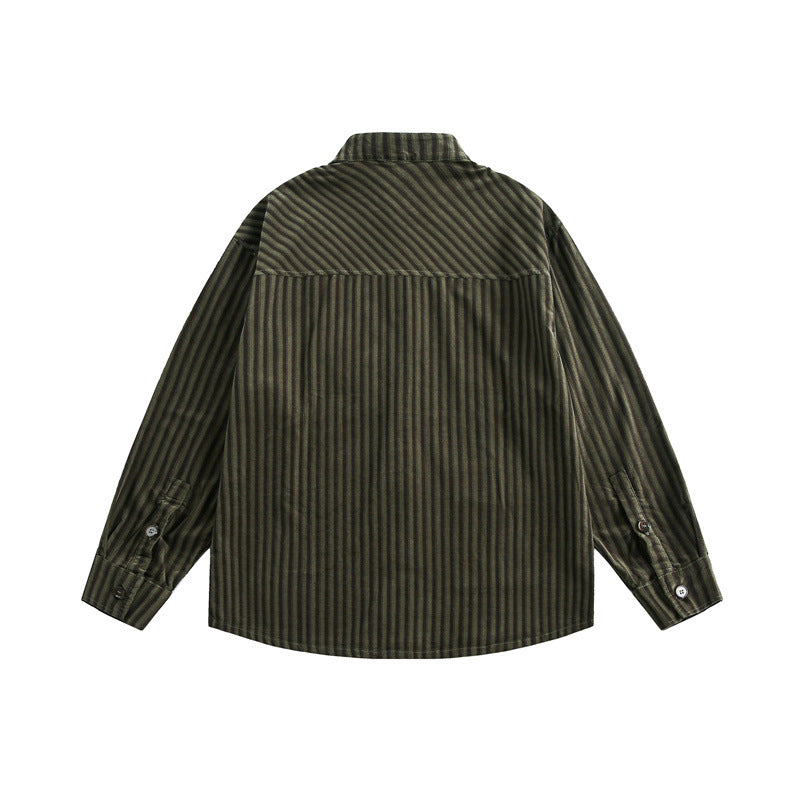 UNIKCOSA Velora Stand Up Collar Striped Long Sleeve Shirt ๐ซ
