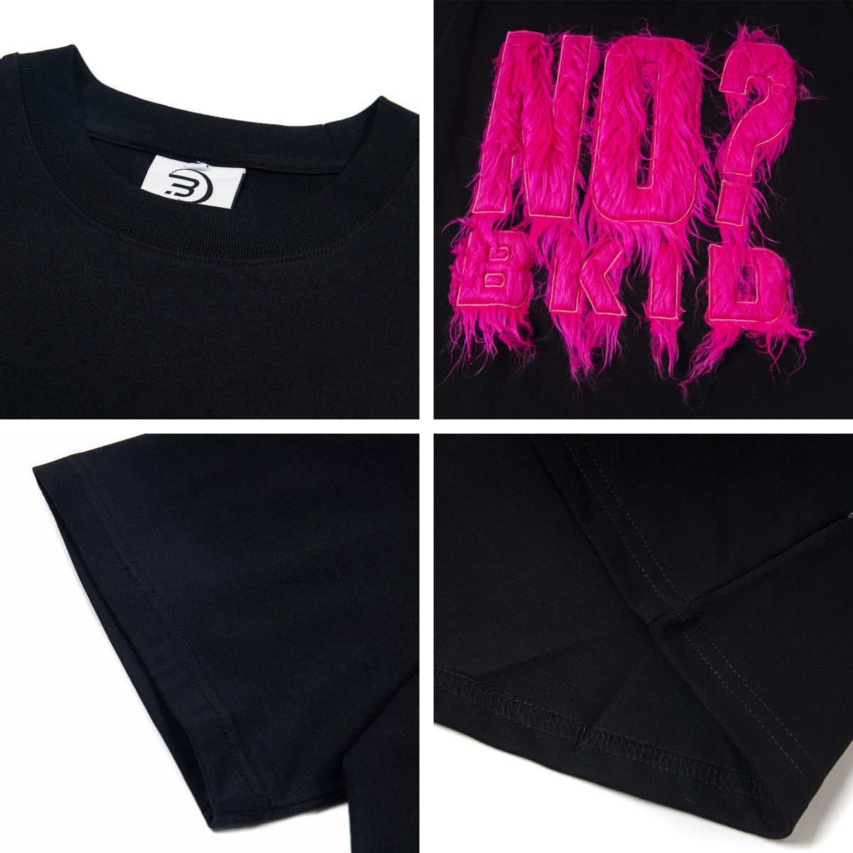 UNIKCOSA StreetCore Embroidered Letter Flock T-Shirt for Men 🖤 (Unisex Fit)