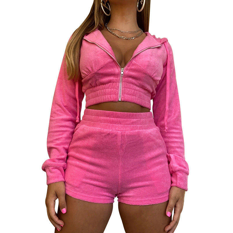 UNIKCOSA Velora Plus Size Velvet Two Piece Suit Set 💫