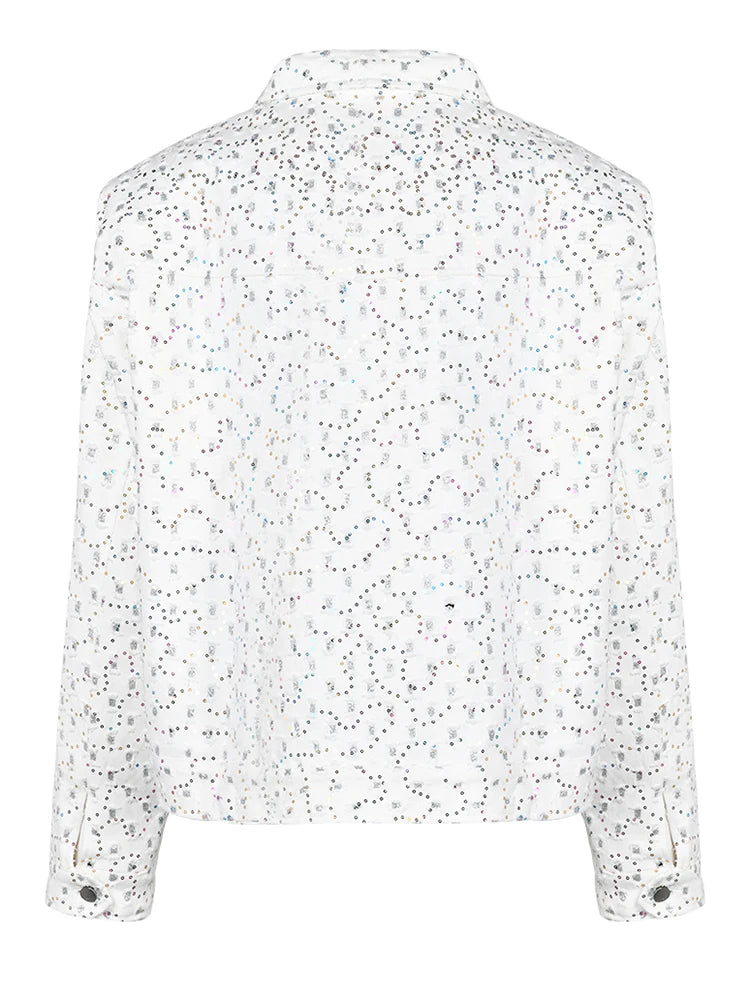 UNIKCOSA Velora Plus Size Sequined Denim Jacket Luxe 💫