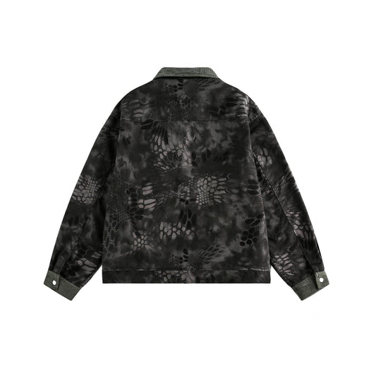 UNIKCOSA RetroMuse Snake Pattern Workwear Jacket Luxe π«