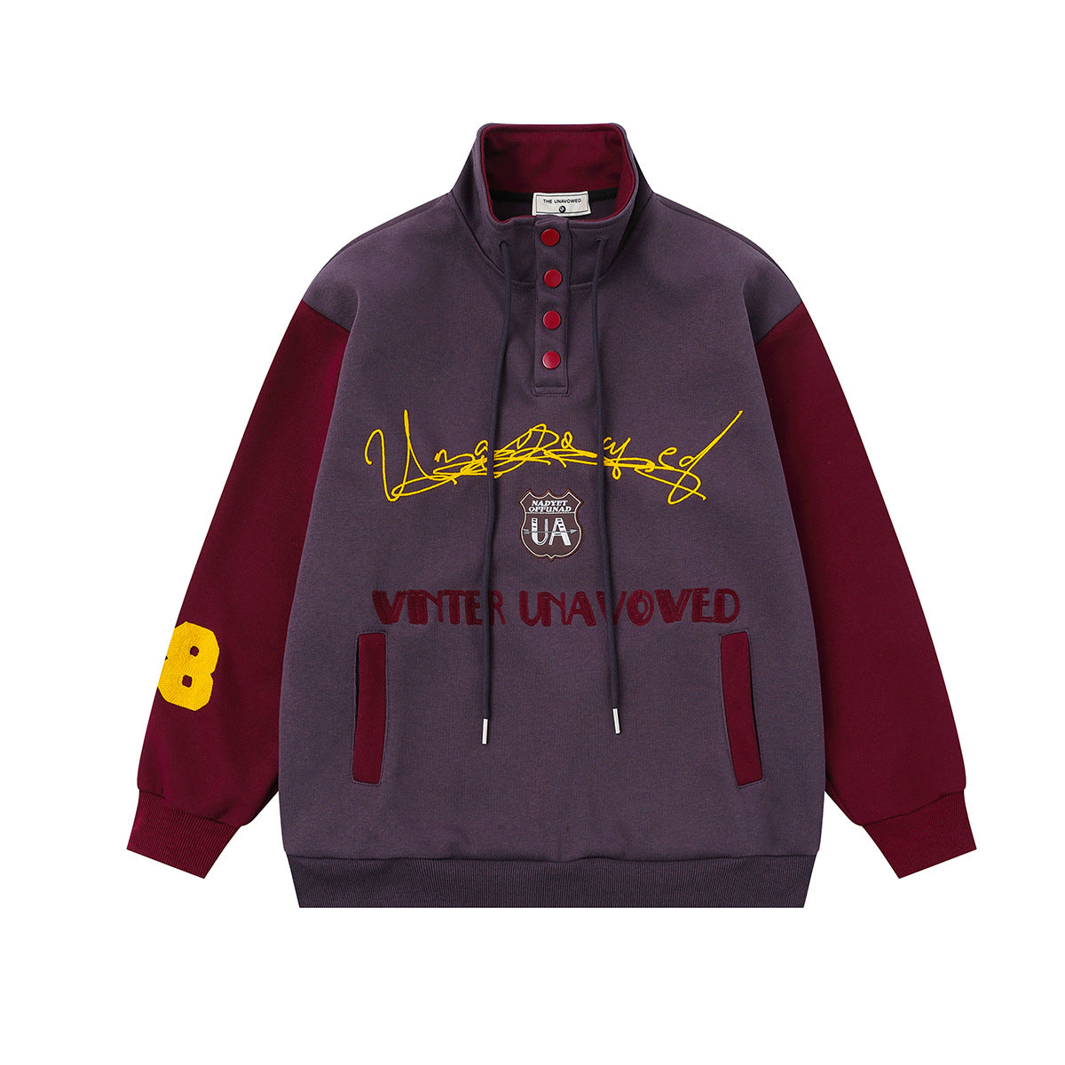 UNIKCOSA UrbanSoul Color Block Jacket With Stand Collar 💫