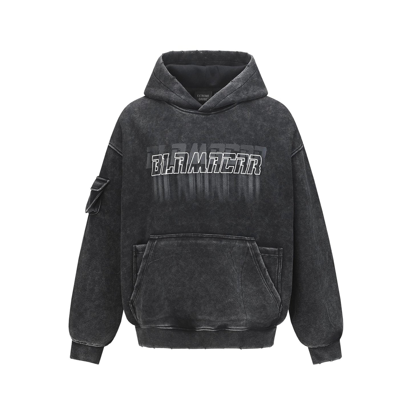 UNIKCOSA RetroMuse Vintage Letter-Washed Hooded Sweatshirt 💫