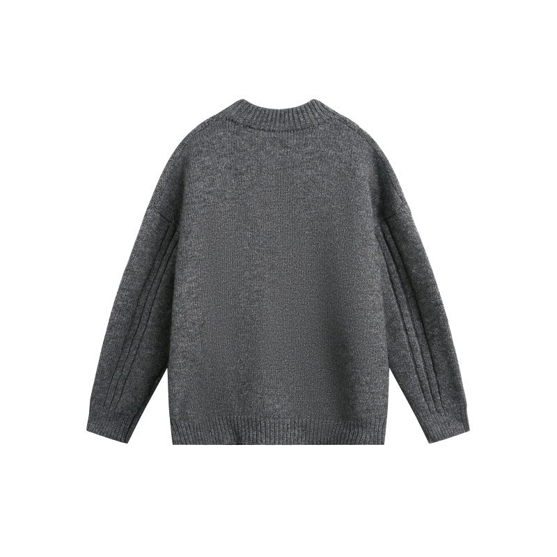 UNIKCOSA LuxeEase Round Neck Twists Knit Loose Sweater 💫