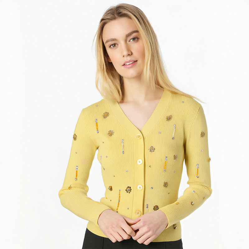 UNIKCOSA Velora V-Neck Knitted Cardigan And Camisole Set π«