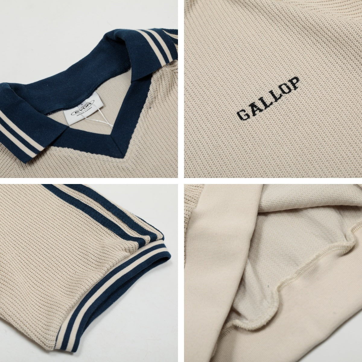 UNIKCOSA LuxeEase Color Block Embroidered Polo Tee Men 💫