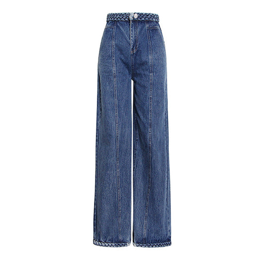 UNIKCOSA Velora WoveLine High Rise Jeans Washed Blue π«