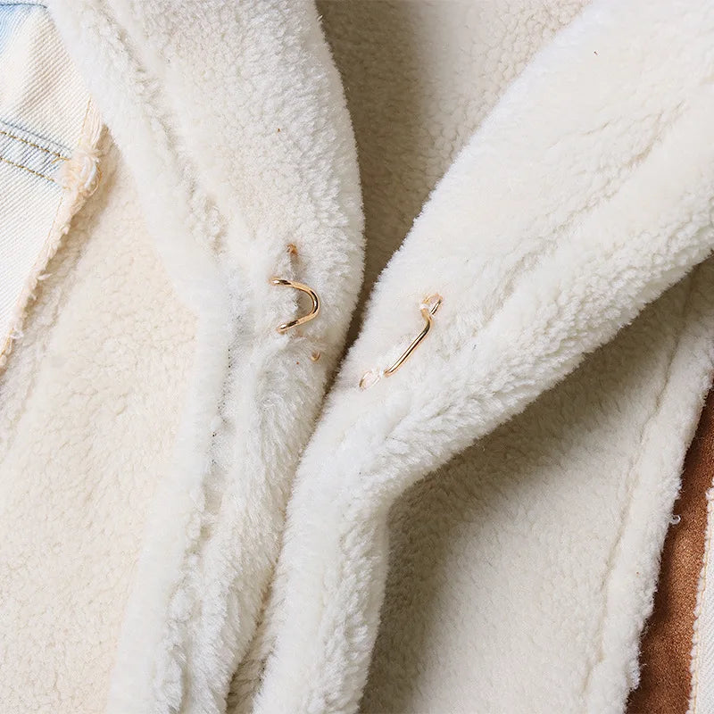 UNIKCOSA Velora Denim Jacket SuedeFleece PlushLined 🔥