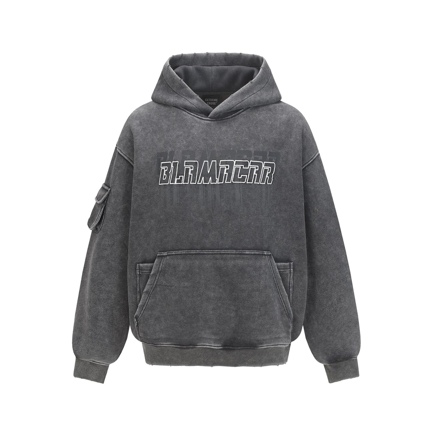 UNIKCOSA RetroMuse Vintage Letter-Washed Hooded Sweatshirt 💫