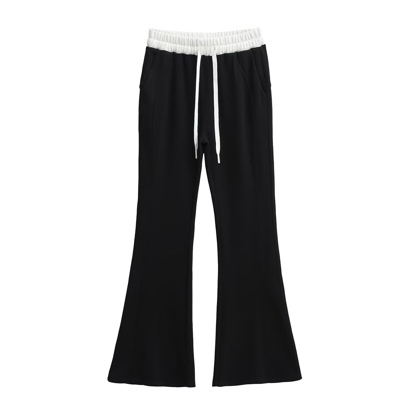 UNIKCOSA Velora Drawcord Elastic Waist Micro Flared Pants💫