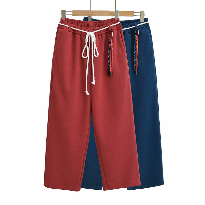 UNIKCOSA Velora Tie Rope Wide Leg Pants Navy Blue 💫