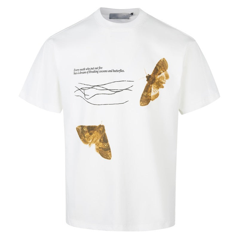 UNIKCOSA UrbanSoul Spray Print Short Sleeve Tee Shirt 💫