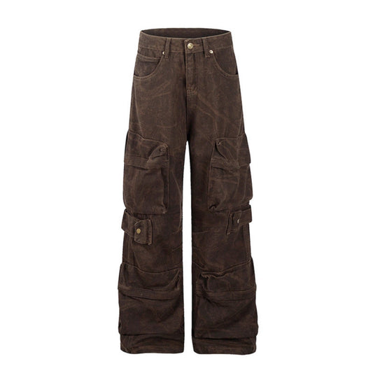 UNIKCOSA UrbanSoul StreetUtility Cargo Denim Pants π«