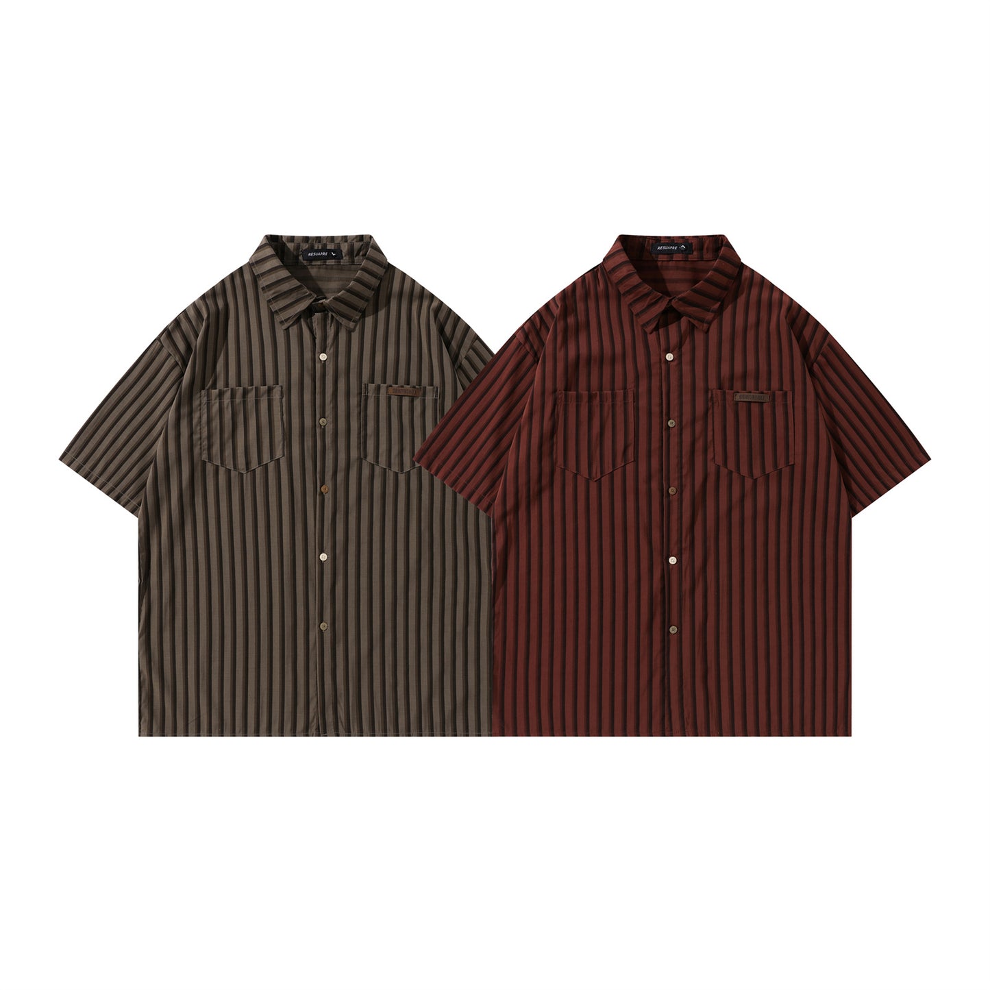 UNIKCOSA Velora Striped Short Sleeve Shirt Men Casual 💫