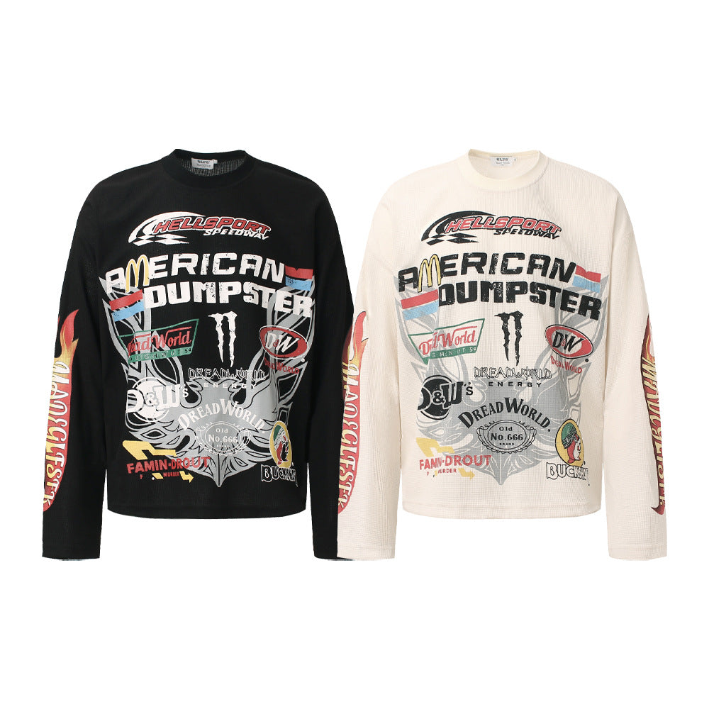 UNIKCOSA StreetTone Long Sleeve Graphic T-Shirt 🖤