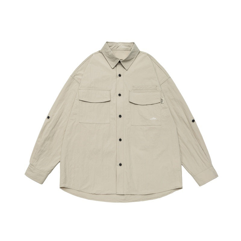 UNIKCOSA Velora Solid Color Large Pocket Embroidered Shirt💫