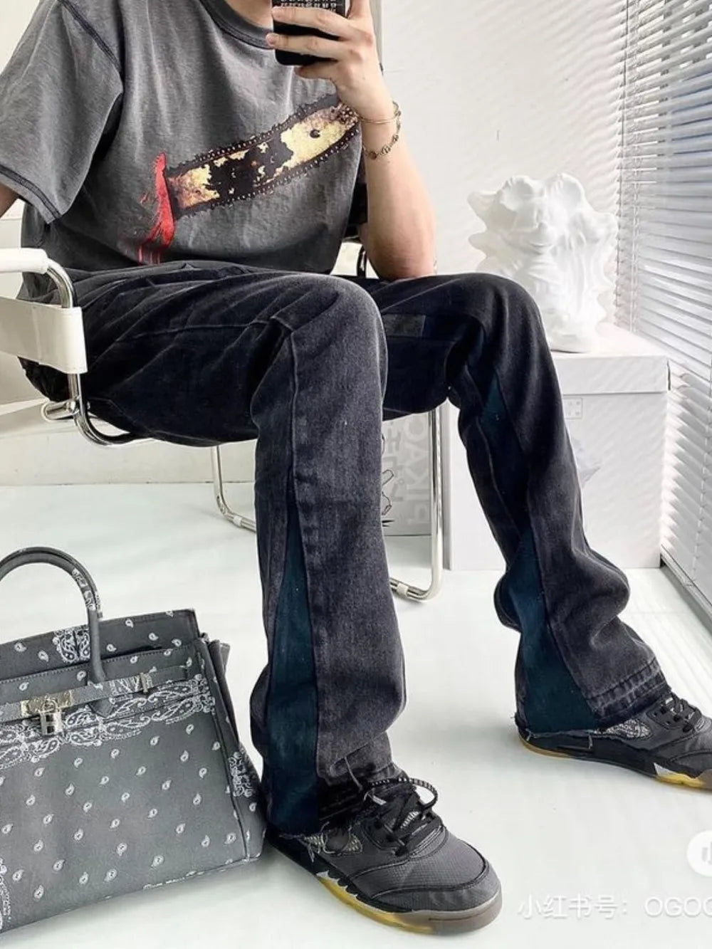 UNIKCOSA NoirFit Washed Bootcut Jeans Premium Denim π«