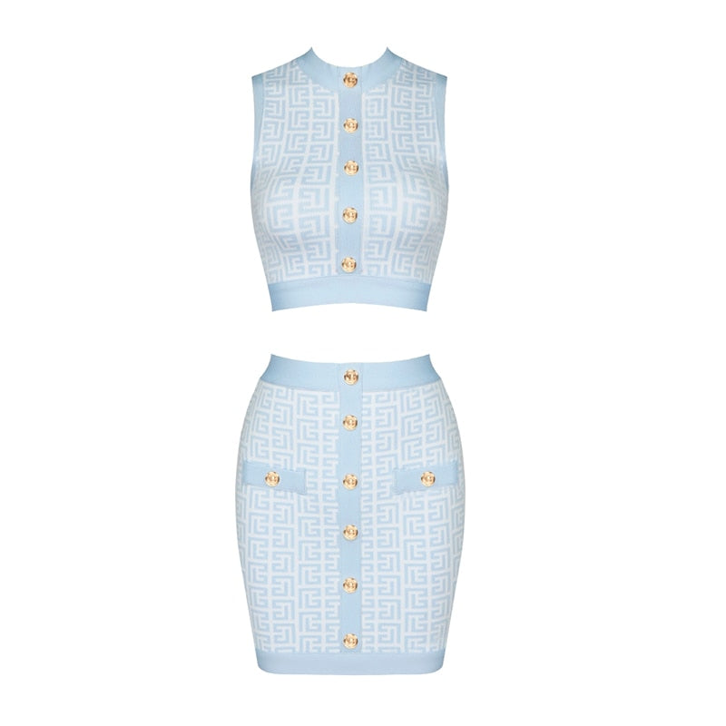 UNIKCOSA LuxeEase Two-Piece Set Jacquard Stand Collar 💫