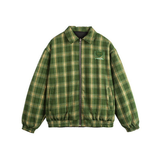 UNIKCOSA UrbanSoul Two-Way Embroidered Plaid Jacket π«