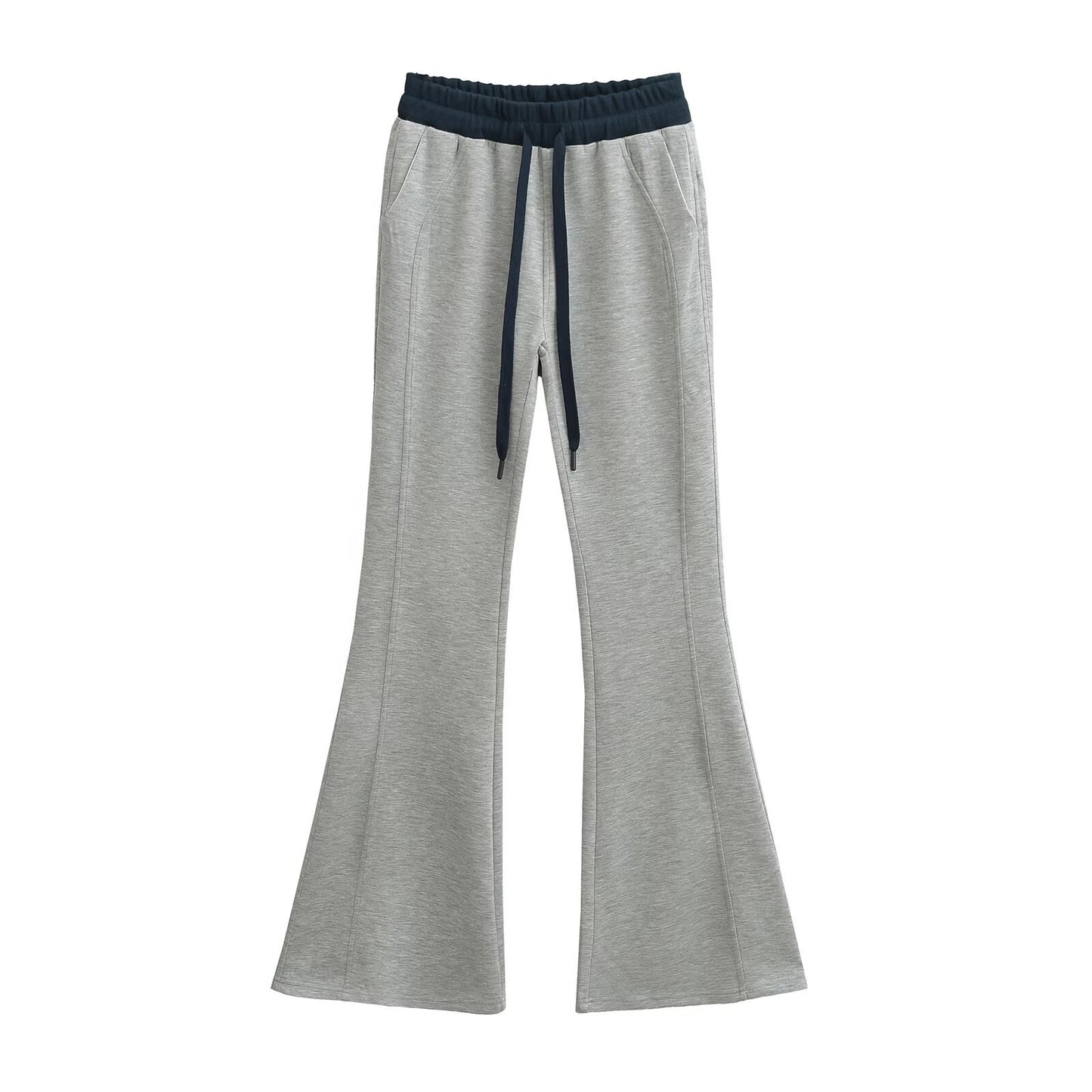 UNIKCOSA Velora Drawcord Elastic Waist Micro Flared Pants💫