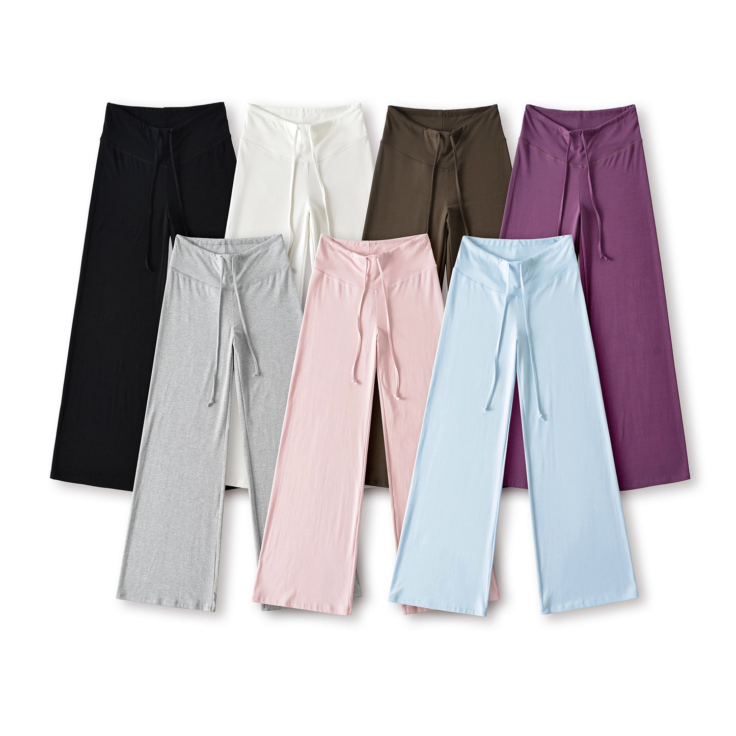 UNIKCOSA NoirFit Drawstring High Waist Straight Leg Pants π«