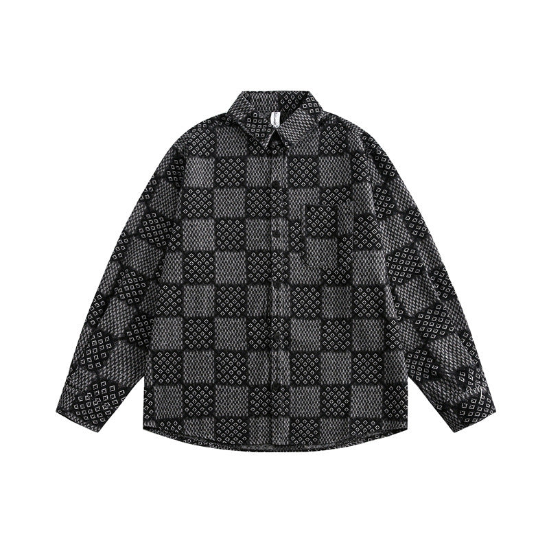 UNIKCOSA UrbanSoul Unisex Patchwork Plaid Casual Shirt 💫