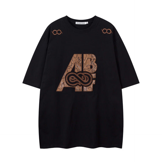 UNIKCOSA UrbanSoul Snake Embroidered Tee Pattern Unisex π«