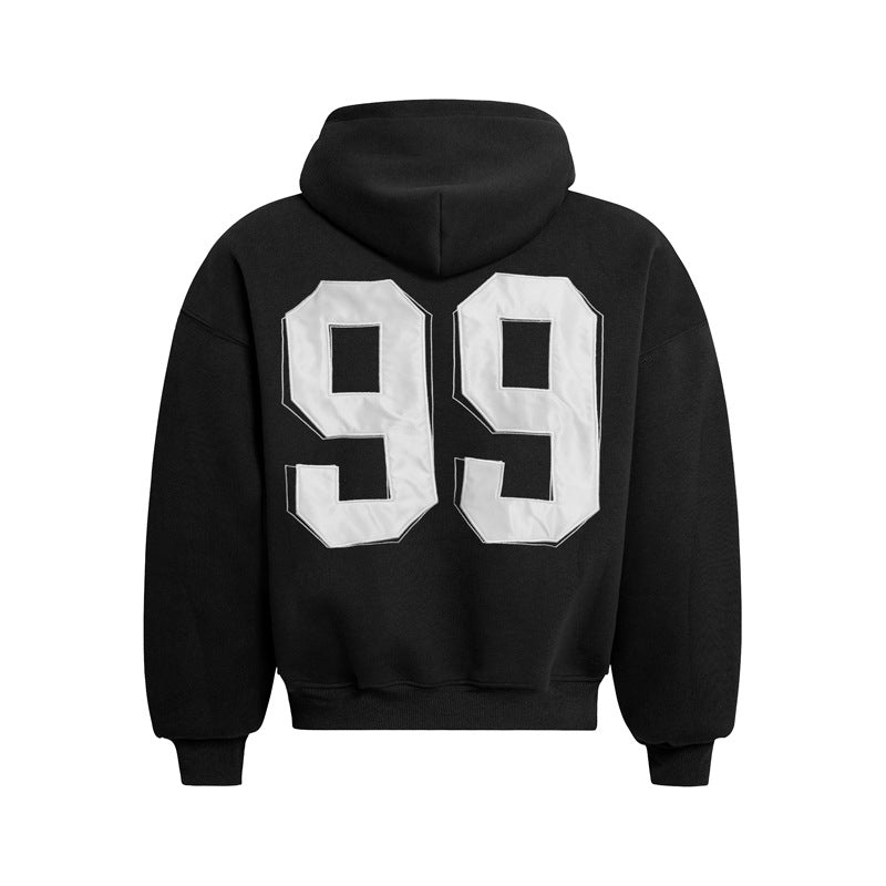 UNIKCOSA NoirFit HeavyStitch Hoodie Embroidered Cardigan π
