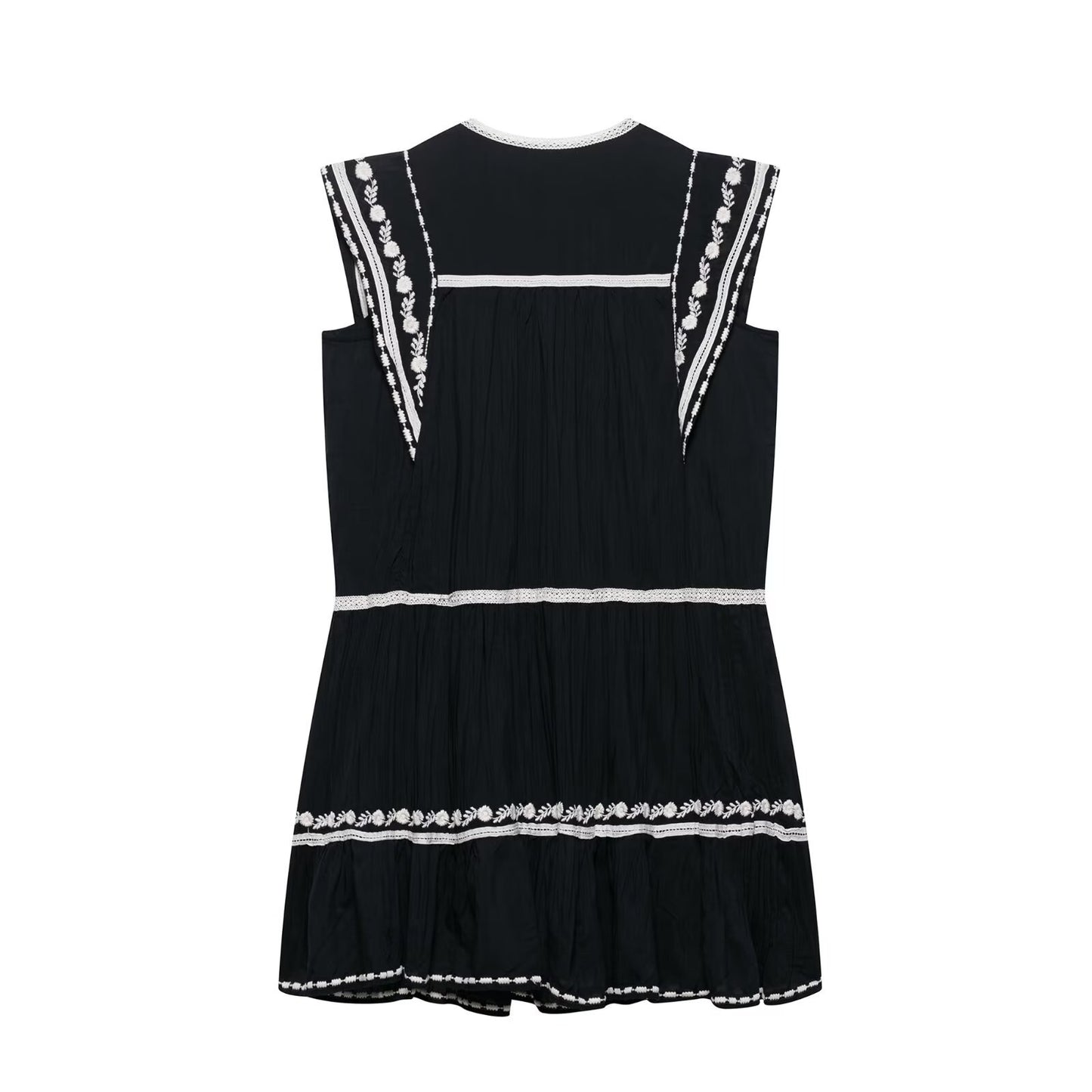 UNIKCOSA Velora Round Neck Sleeveless Ruffle Edge Dress 💫