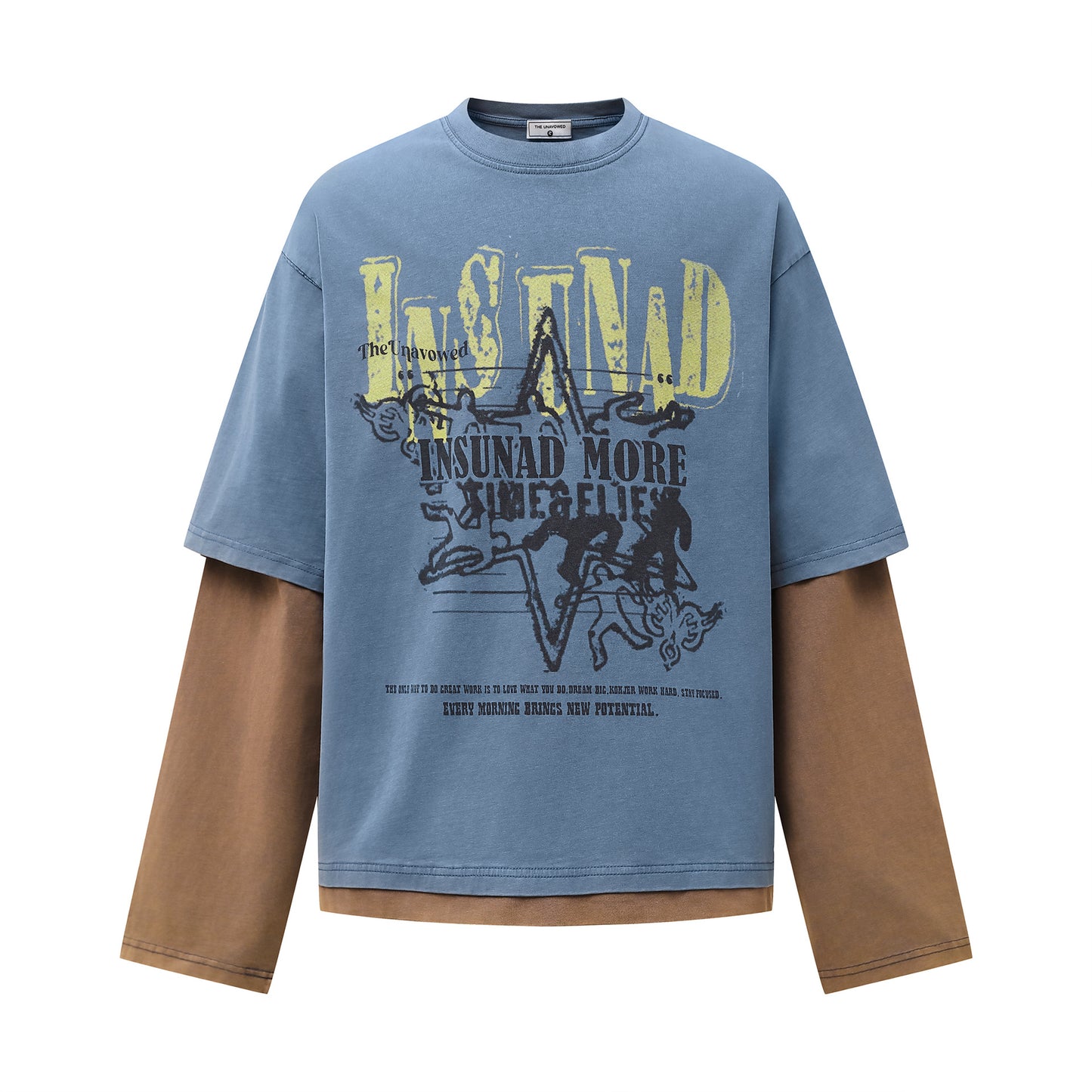 UNIKCOSA UrbanSoul Color Blocked Long Sleeve T Shirt 💫