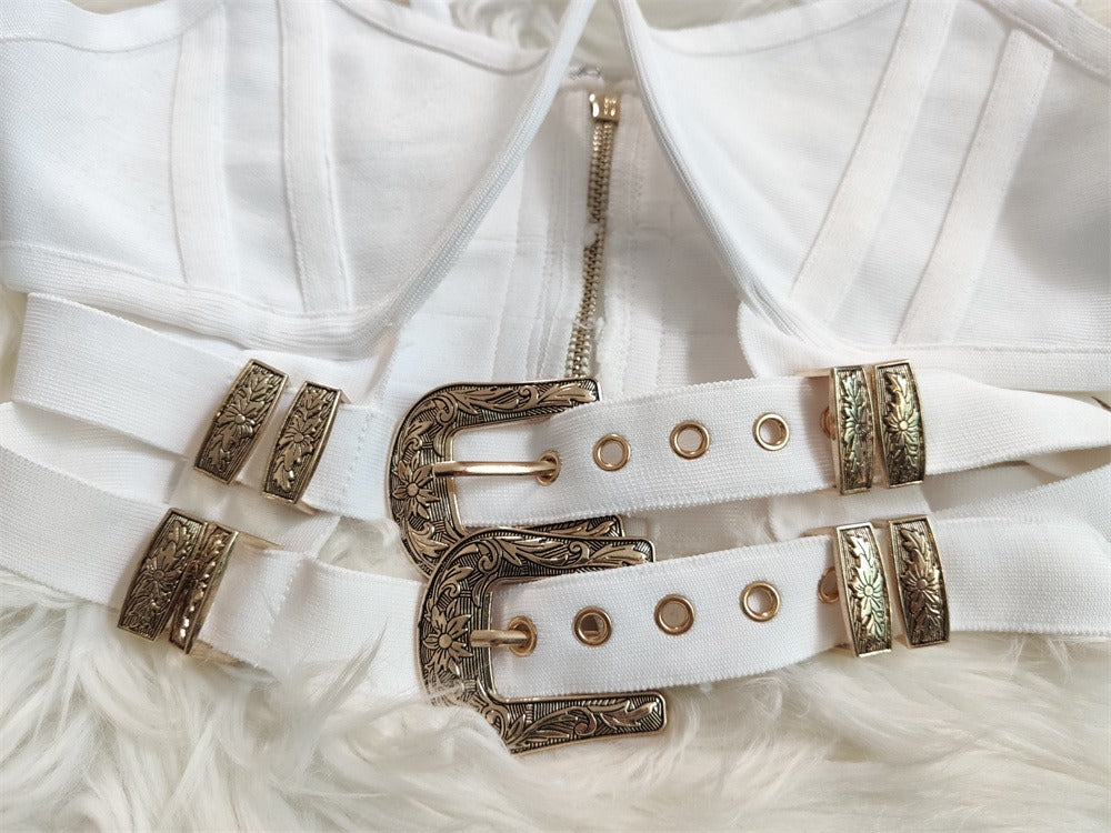 UNIKCOSA LionLuxe Strap Top & Bandage Skirt Set