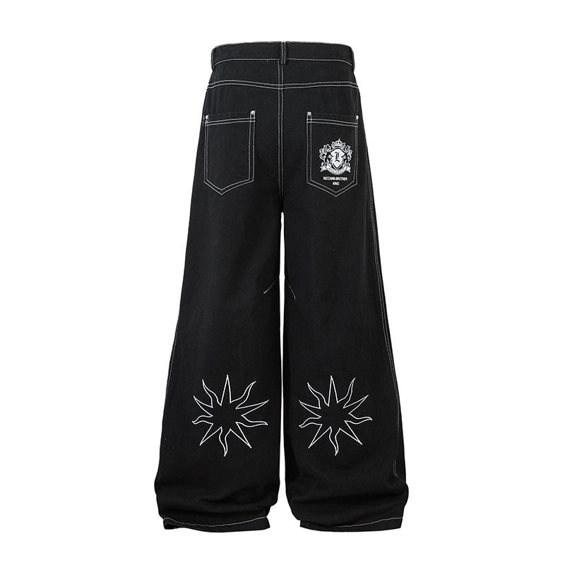 UNIKCOSA Velora Wide Leg Denim Trousers Atelier Bloom 💫