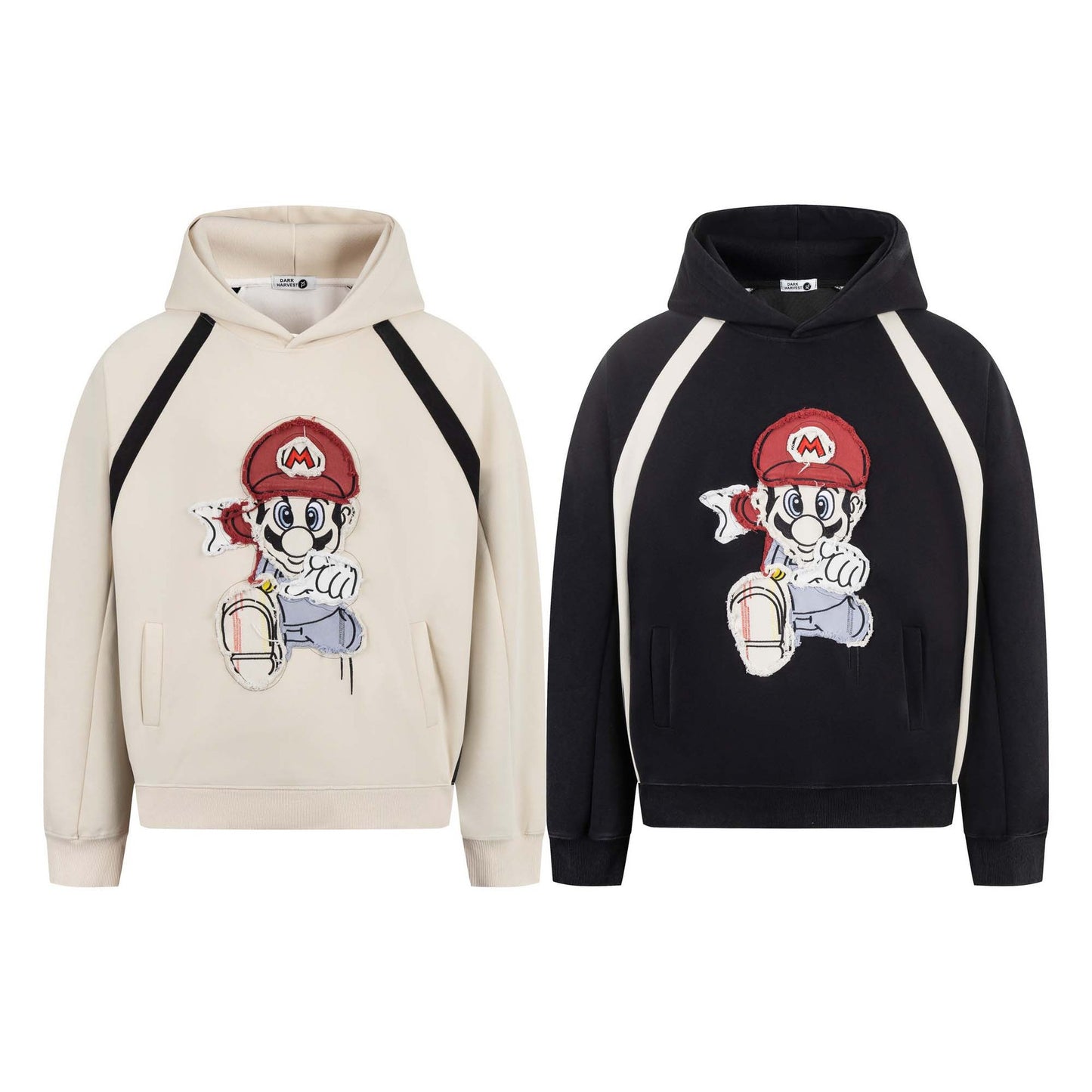 UNIKCOSA RetroMuse Colorblock Cartoon Hooded Sweatshirt π«