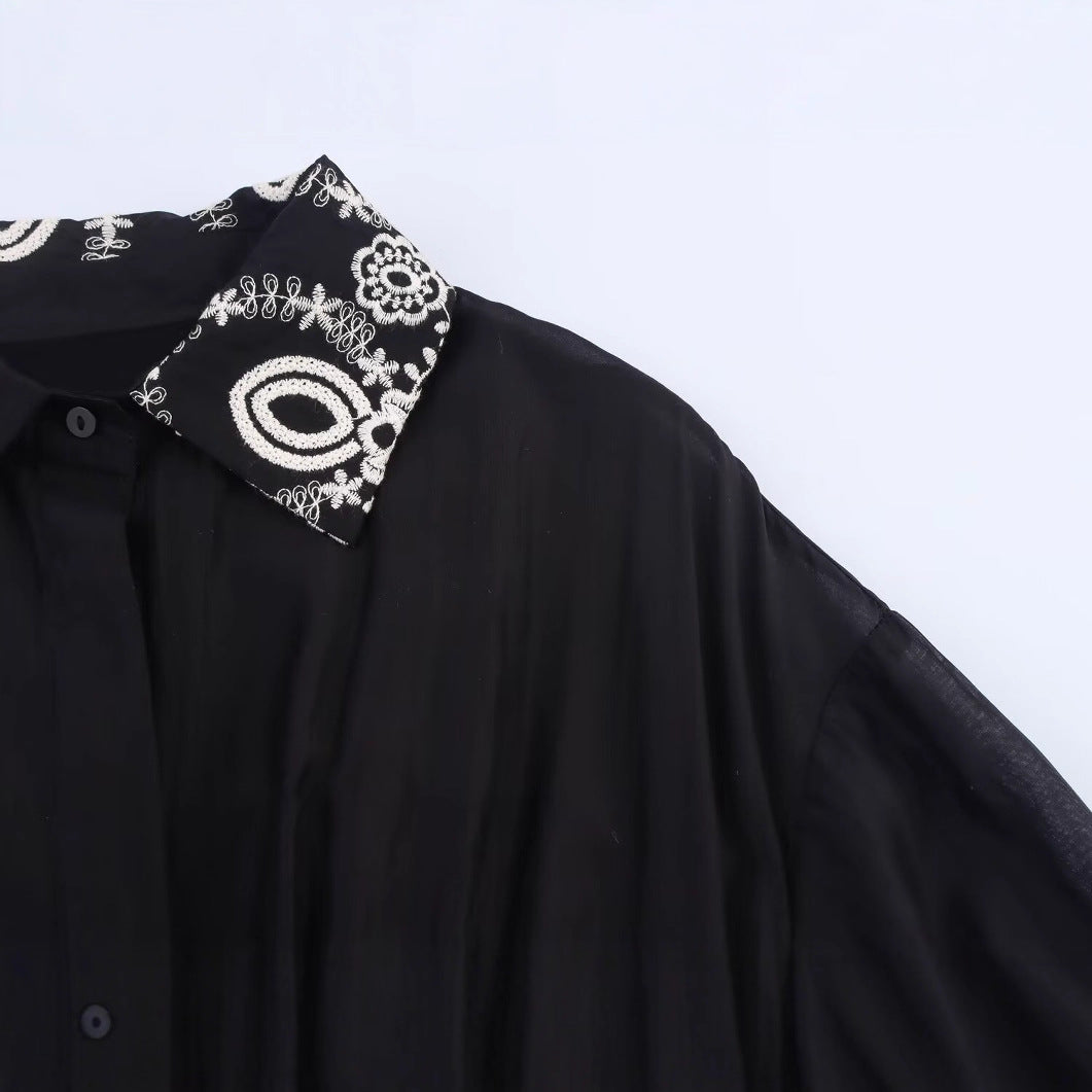 UNIKCOSA Velora Elegant Embroidered Waist Cinching Dress π«