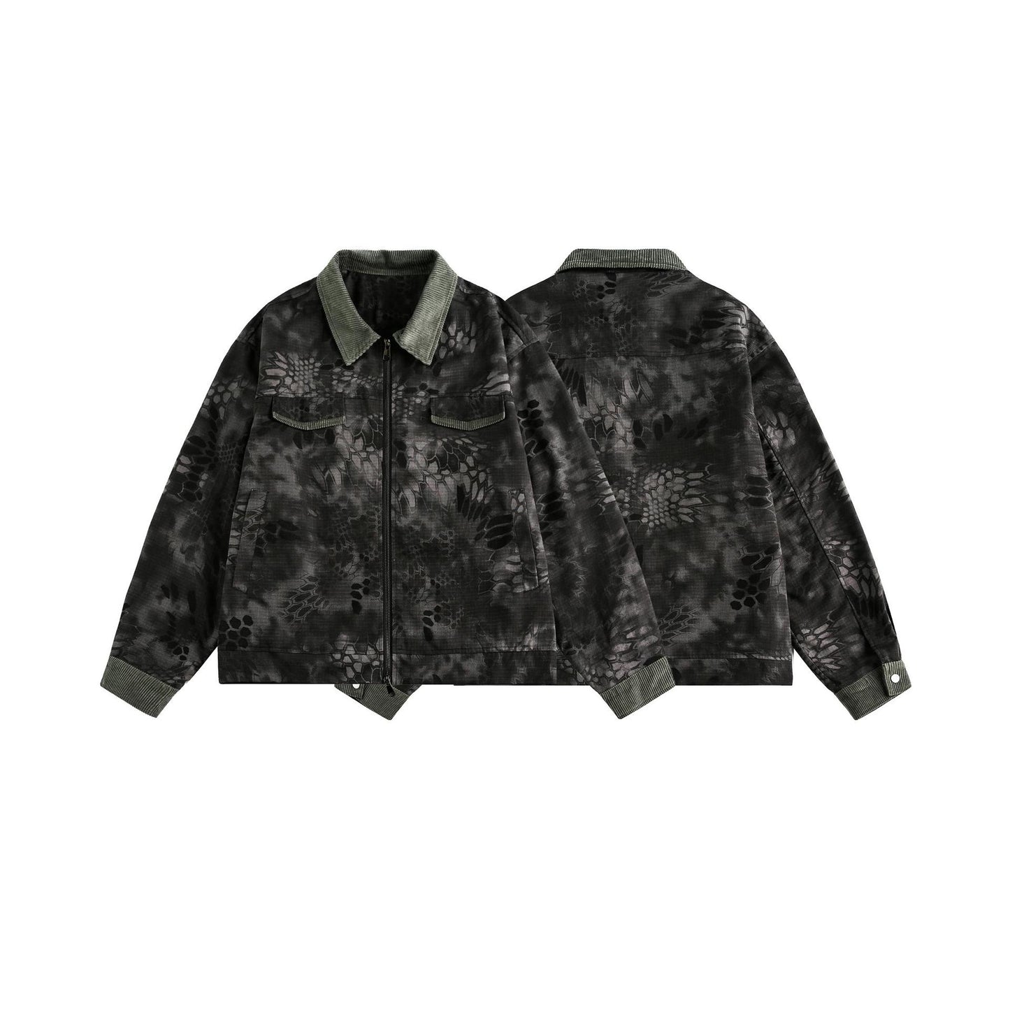 UNIKCOSA RetroMuse Snake Pattern Workwear Jacket Luxe 💫