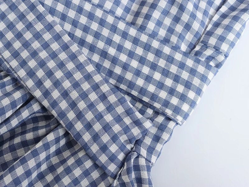 UNIKCOSA Velora Round Neck Sleeveless A Line Check Dress π«