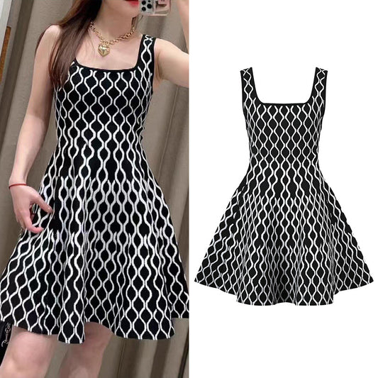 UNIKCOSA Velora Water Ripple Waist Cinching Suspender Dress💫