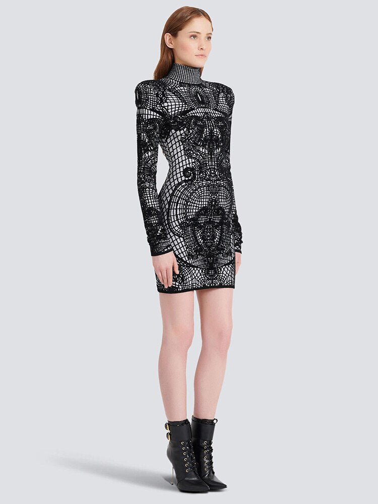 UNIKCOSA Velora Womens Animal Print Stand Collar Dress 💫