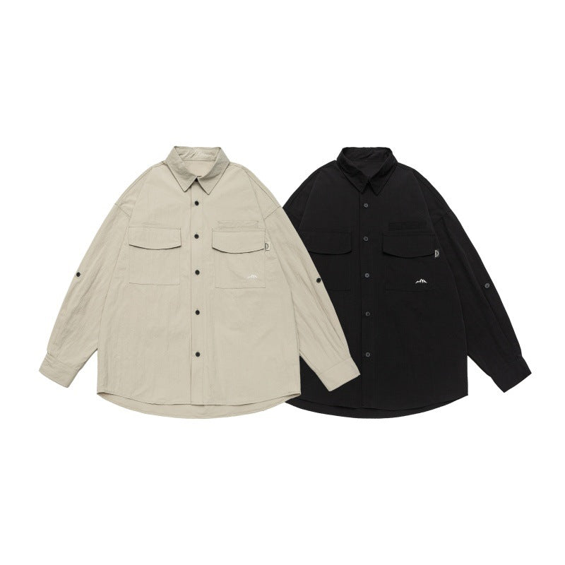 UNIKCOSA Velora Solid Color Large Pocket Embroidered Shirt💫